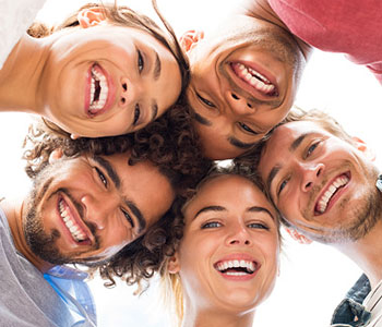 Group of people smiling